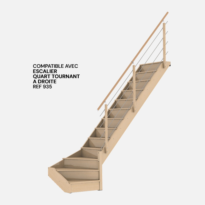 Pack compatible escalier quart tournant droite NOVAH - Kordo