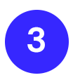 KORDO picto chiffre 3 bleu