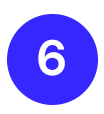 KORDO picto chiffre 6 bleu